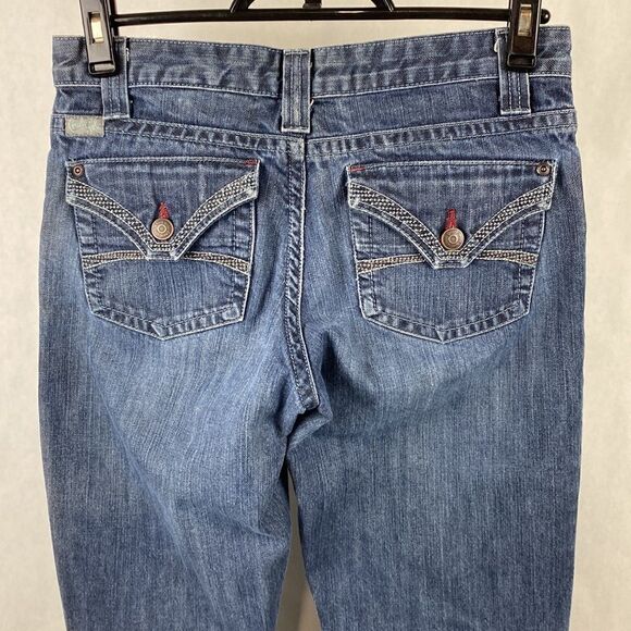 Cruel Girl Denim Jeans 5 Long 5L Boot Cut Button Flap Pockets - Picture 6 of 15